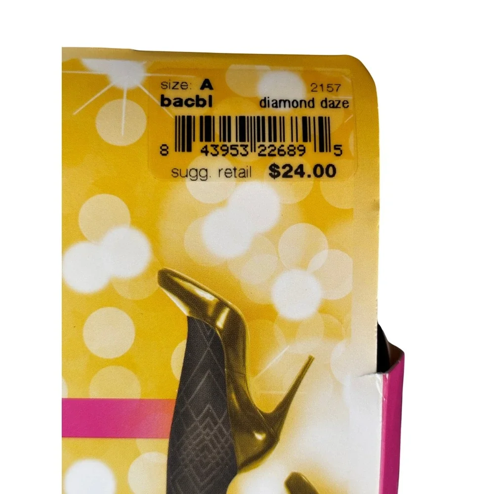 Spanx‎ Star Power Center-Stage Patterned Shaping Tights Size A Black Lot of 2